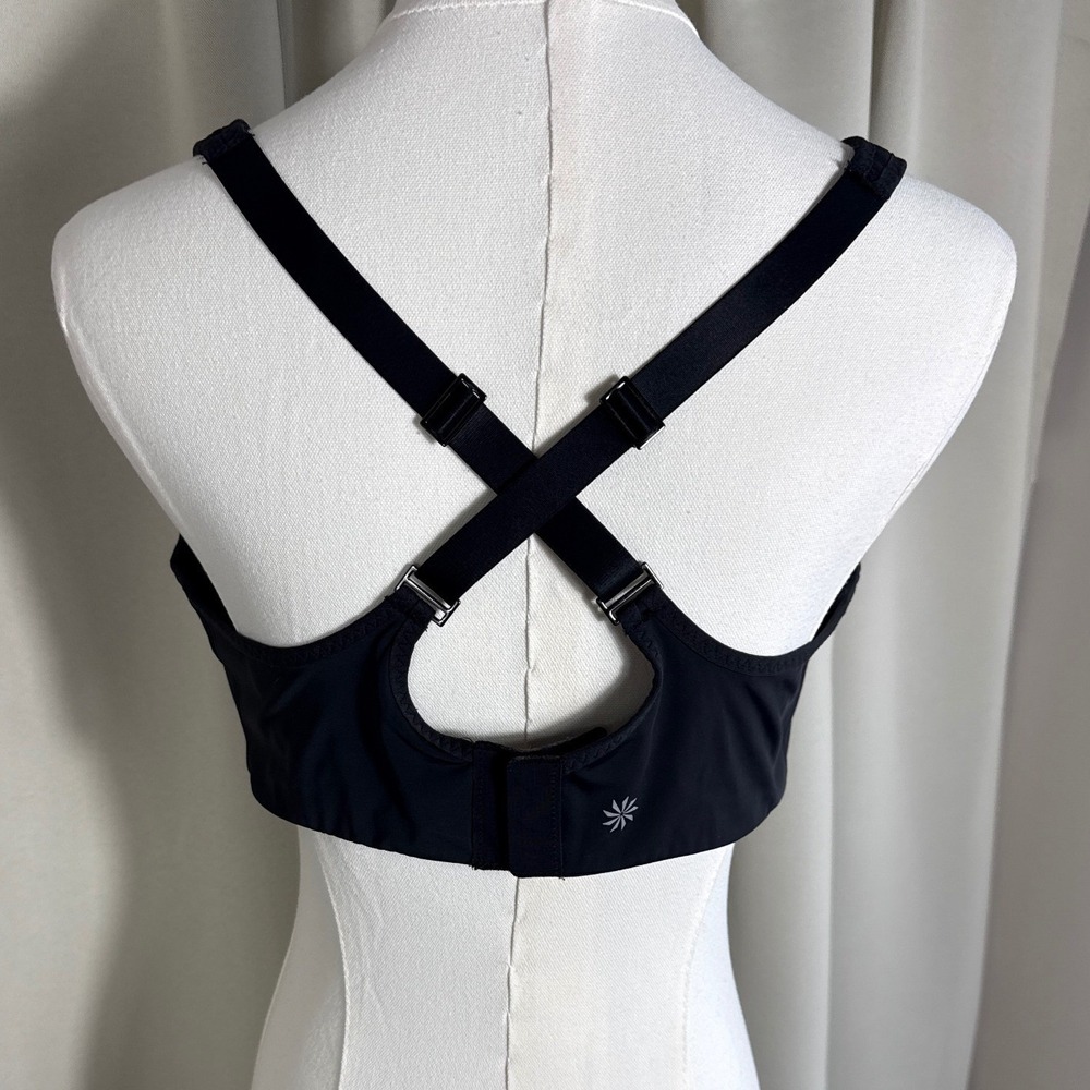 Athleta Black High Impact Molded Cup Convertible Sports Bra 38C - Picture 3 of 6